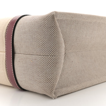 Chloe Linen Calfskin Medium Woody Ribbon Tote White Brown 10 of 14