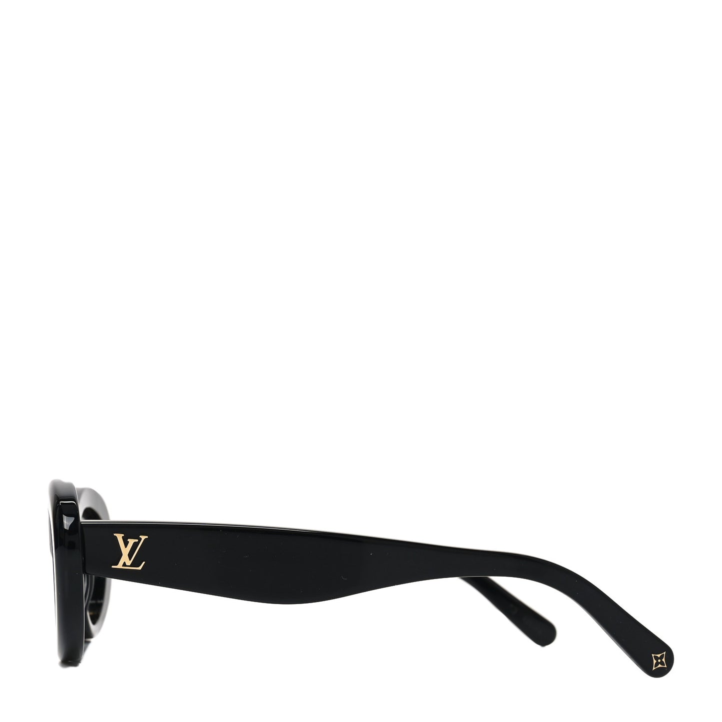 Acetate LV Oval Sunglasses Z1981W Black
