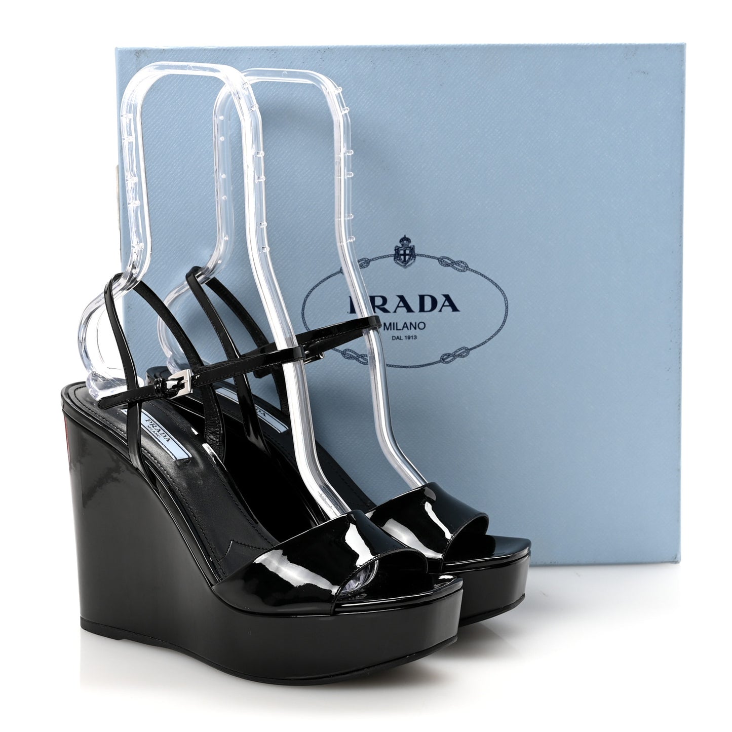 Vernice Platform Wedge Sandals 38.5 Black