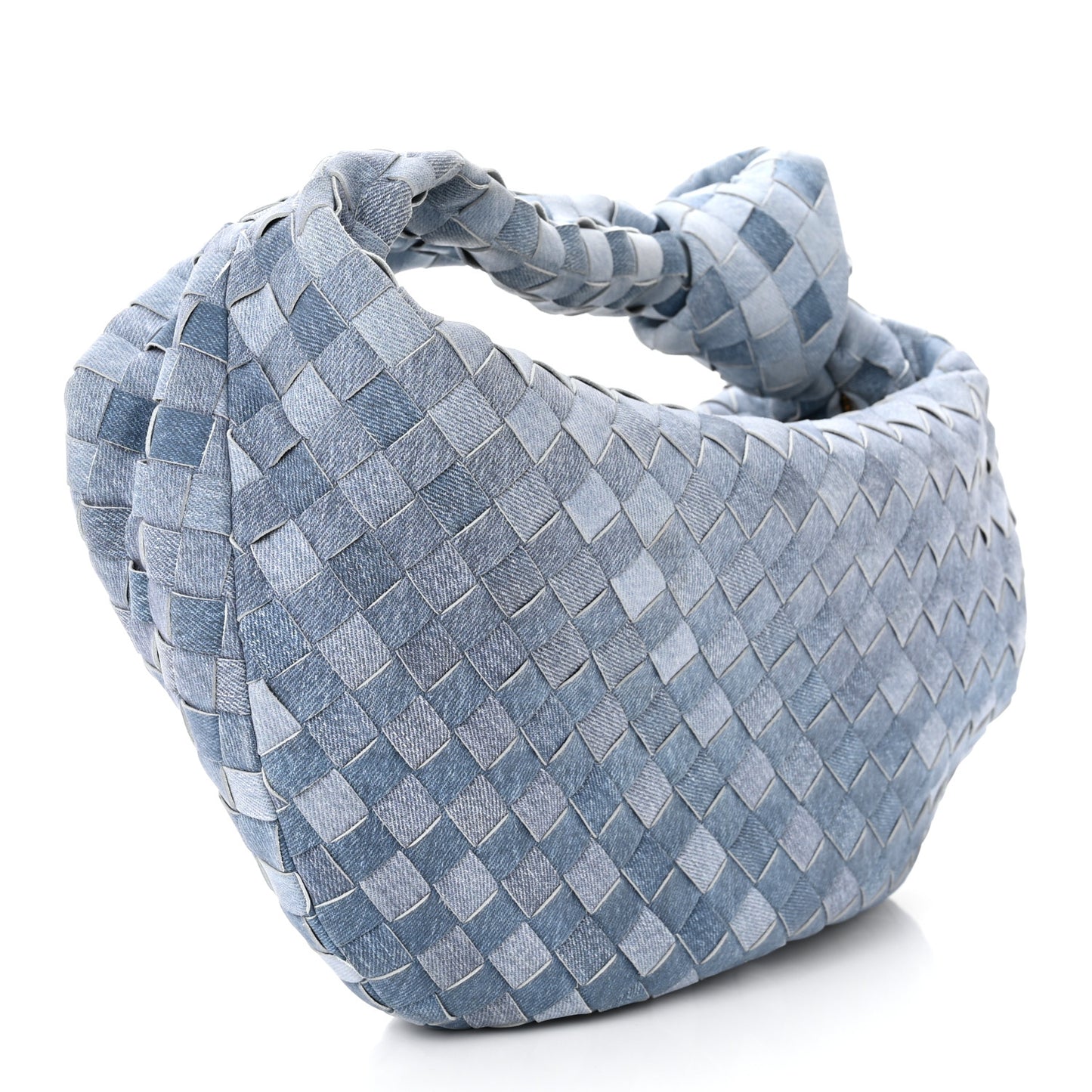 Nappa Denim Effect Intrecciato Teen Jodie Hobo Denim