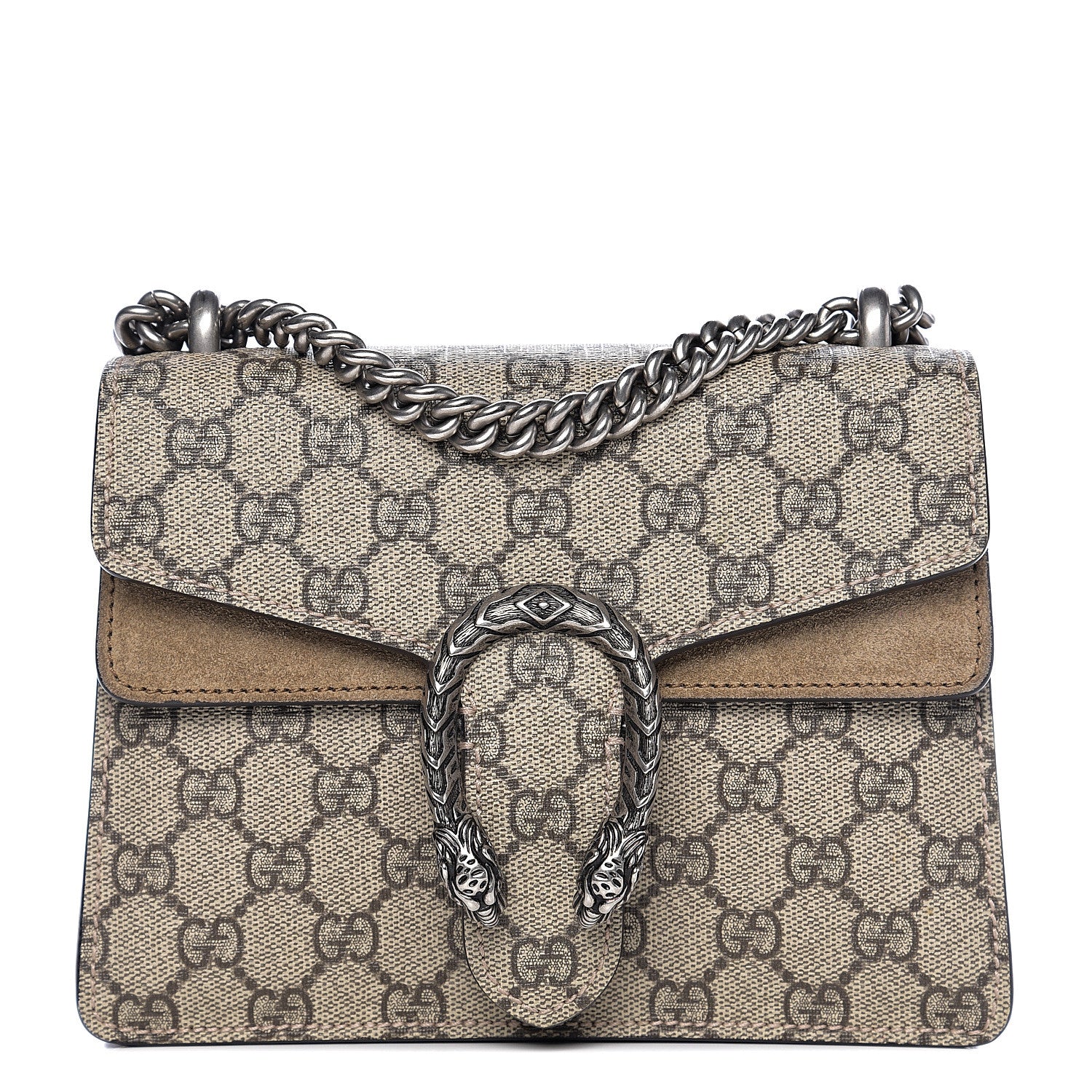 Gucci GG Supreme Monogram Mini Dionysus Shoulder Bag Taupe 1 of 9