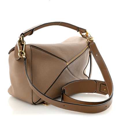 Loewe Grained Calfskin Medium Puzzle Bag Sand Mink 3 of 9