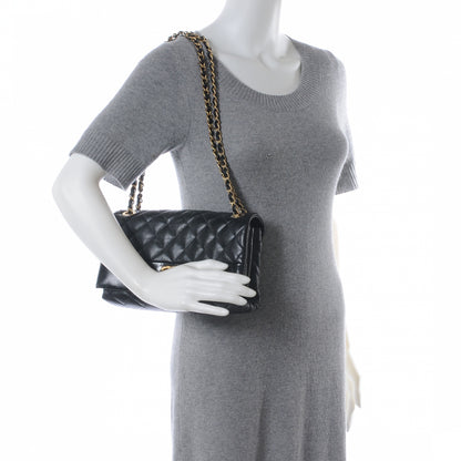 Chanel Calfskin Soft Elegance Flap Bag Black 2 of 7