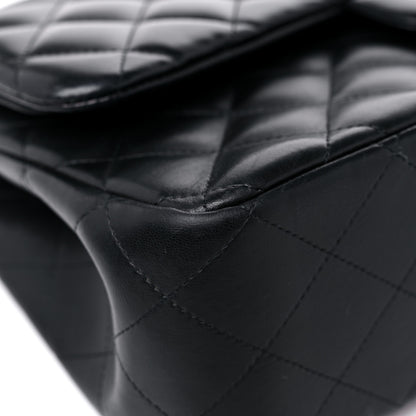 Chanel Lambskin Quilted Jumbo Double Flap Black 8 of 17