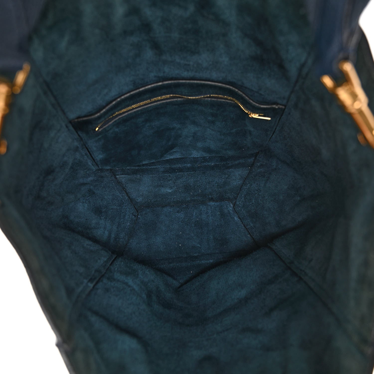 Celine Soft Grained Calfskin Sangle Bucket Bag Navy Blue 5 of 11