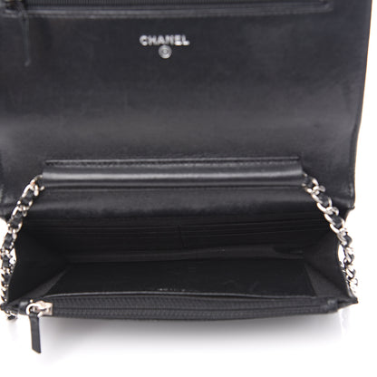 Chanel Sheepskin Quilted Mademoiselle Vintage Wallet On Chain WOC Black 4 of 15