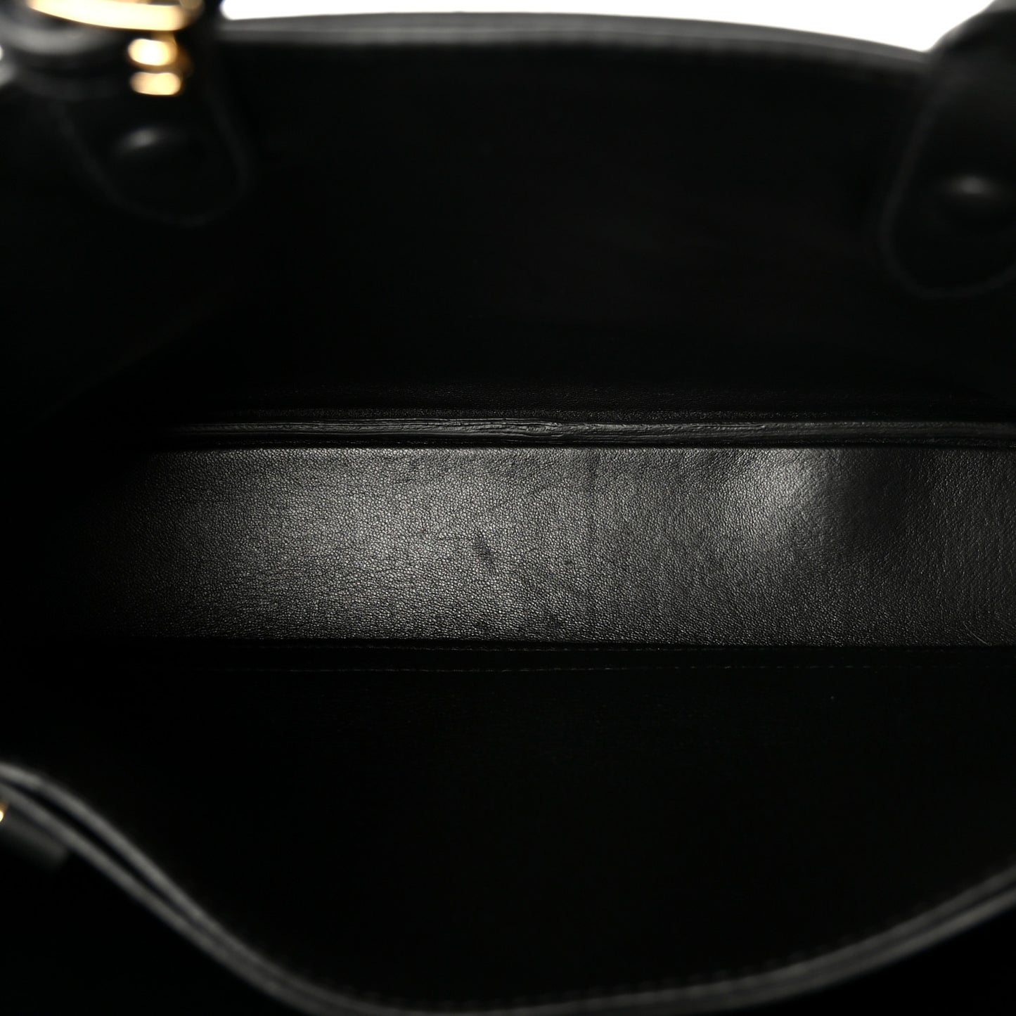 Soft Grain Calfskin Studded Large Buckle Bag With Belt Black