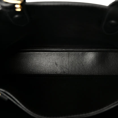 Prada Soft Grain Calfskin Studded Large Buckle Bag With Belt Black 5 of 10