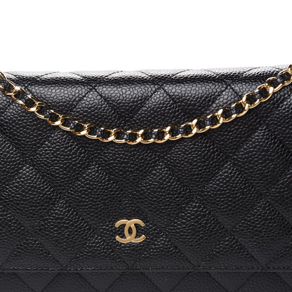 Chanel Caviar Quilted Wallet On Chain WOC Black 11 of 15