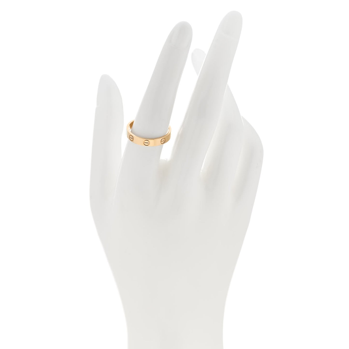 18K Yellow Gold 3.5mm LOVE Wedding Band Ring 56 7.5