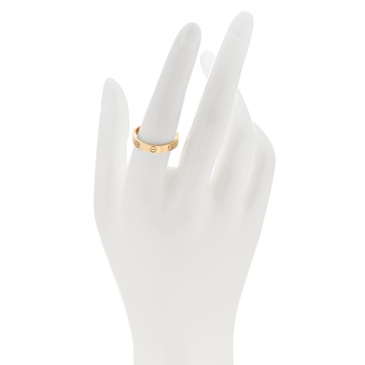 Cartier 18K Yellow Gold 3.5mm LOVE Wedding Band Ring 56 7.5 2 of 5
