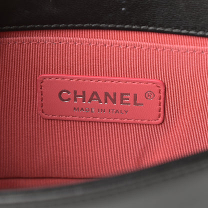 Chanel Lambskin Tweed Sequin Quilted Small Boy Flap Black 6 of 16