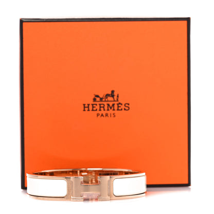 Hermes Enamel Narrow Clic Clac H Bracelet PM Craie 7 of 7