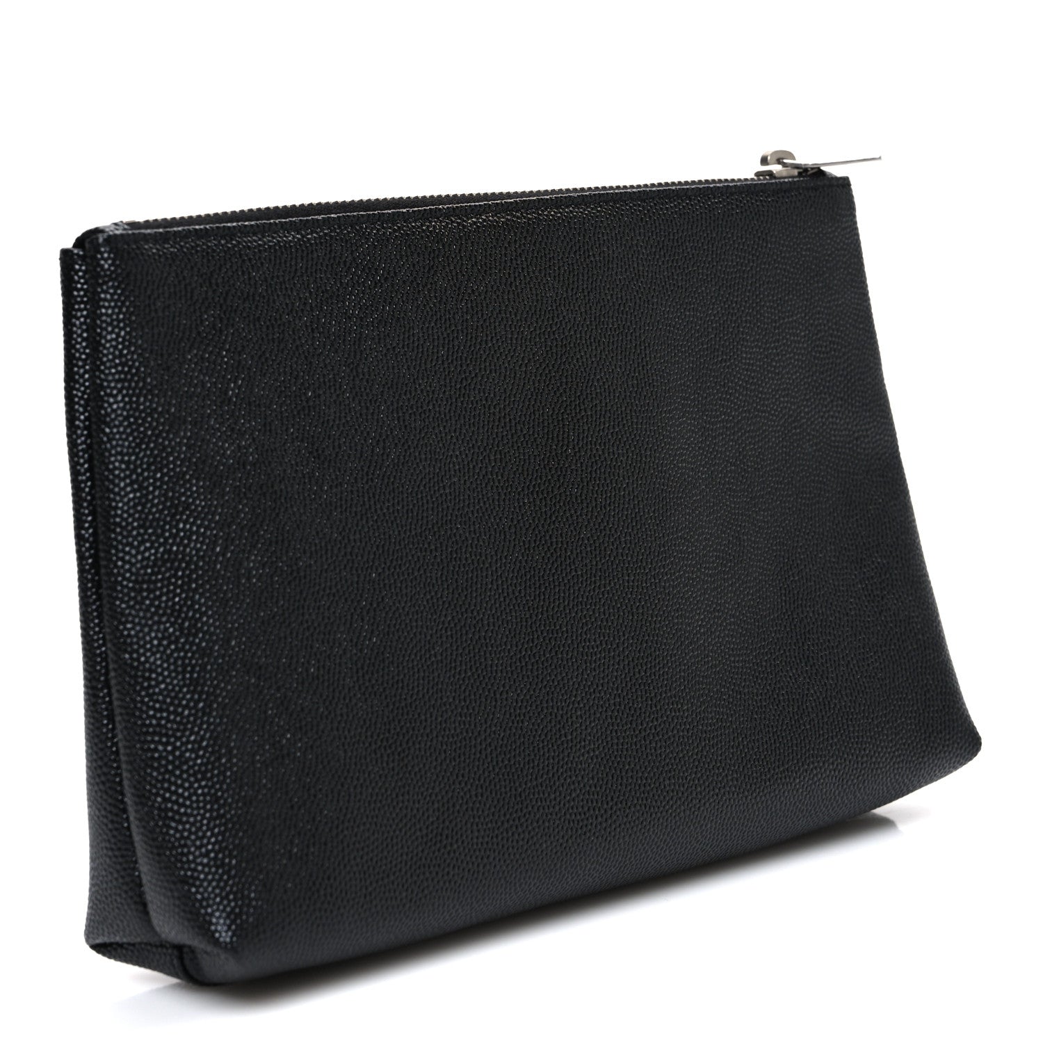 Saint Laurent Grain De Poudre Zippered Pouch Black 3 of 7