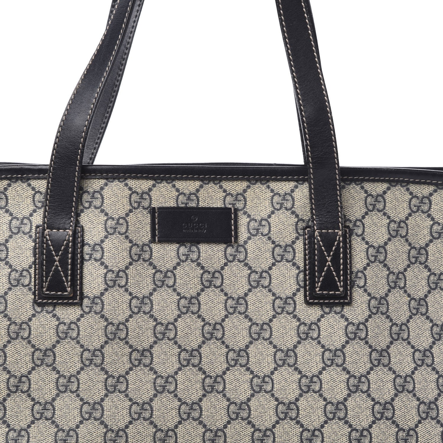 Gucci GG Supreme Monogram Medium Zippered Shopping Tote Dark Brown 13 of 15