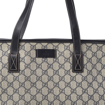 Gucci GG Supreme Monogram Medium Zippered Shopping Tote Dark Brown 13 of 15