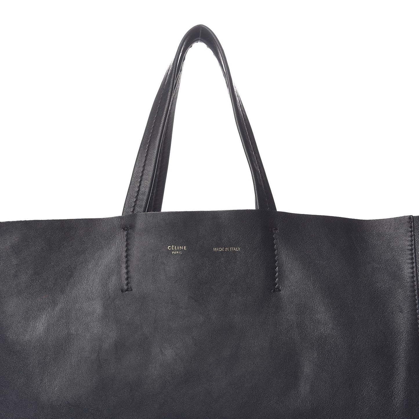 Smooth Lambskin Vertical Cabas Black