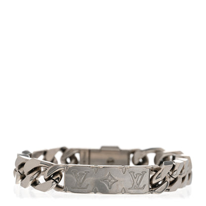 Louis Vuitton Zamac Palladium Monogram Chain Bracelet Silver 1 of 4