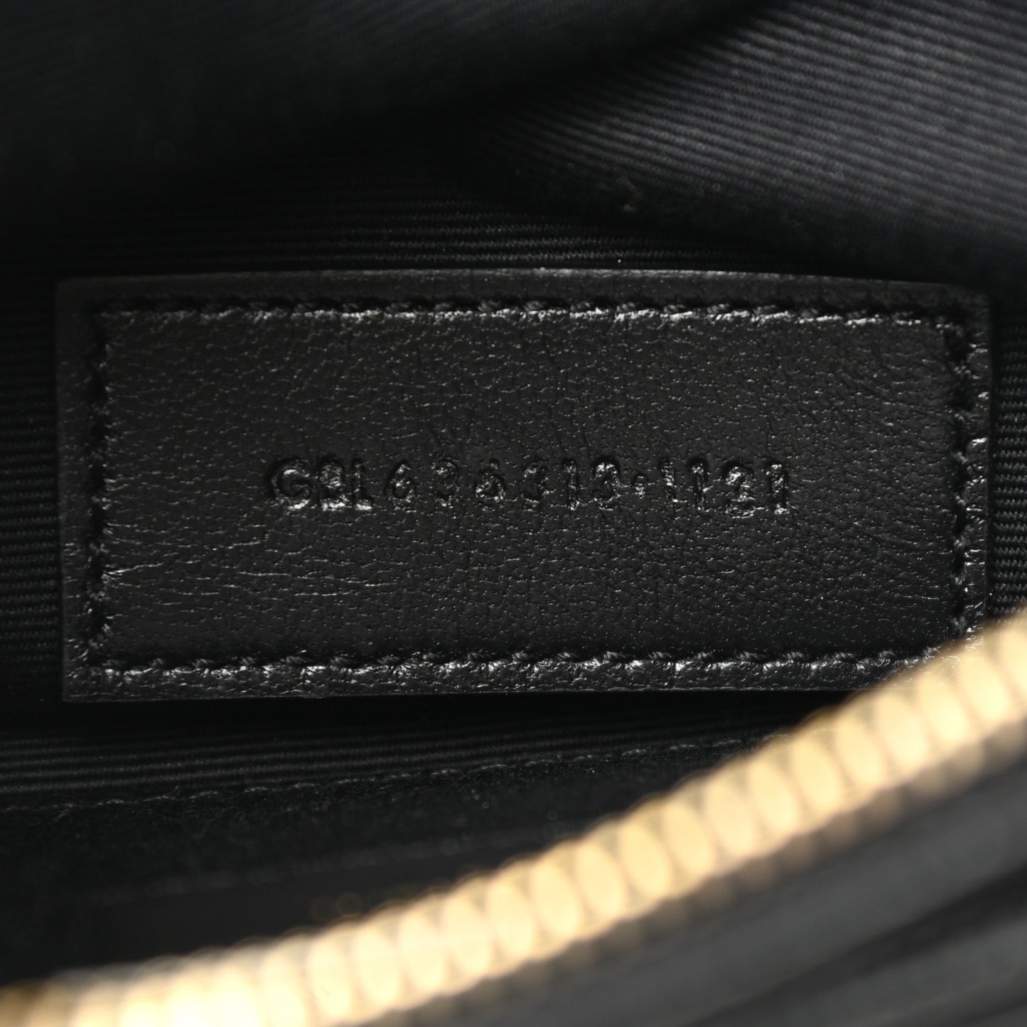 Grain De Poudre Chevron Monogram Large Bill Pouch Black