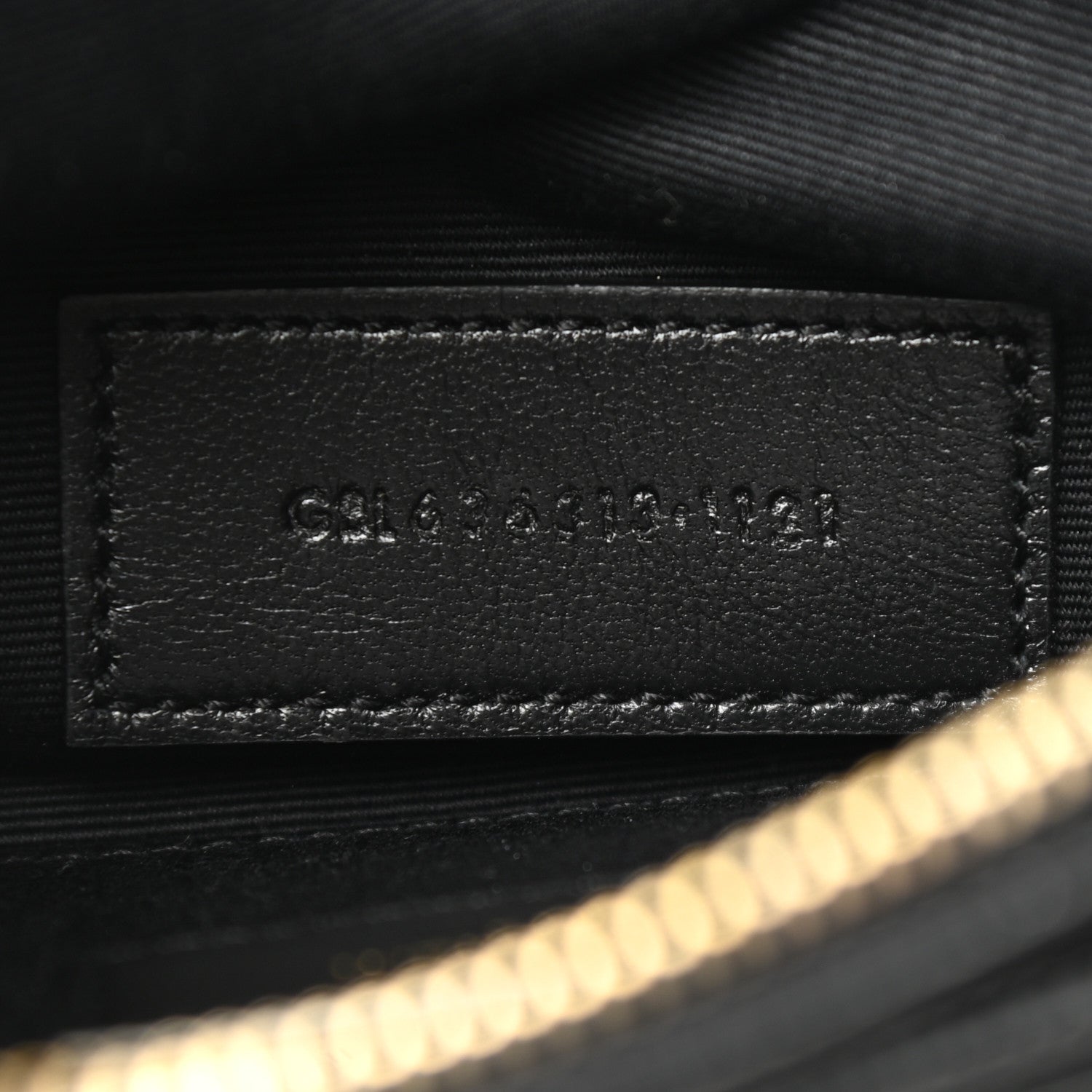Saint Laurent Grain De Poudre Chevron Monogram Large Bill Pouch Black 7 of 8