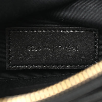 Saint Laurent Grain De Poudre Chevron Monogram Large Bill Pouch Black 7 of 8