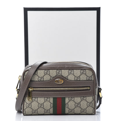 Gucci GG Supreme Monogram Web Mini Ophidia Shoulder Bag Brown 11 of 11