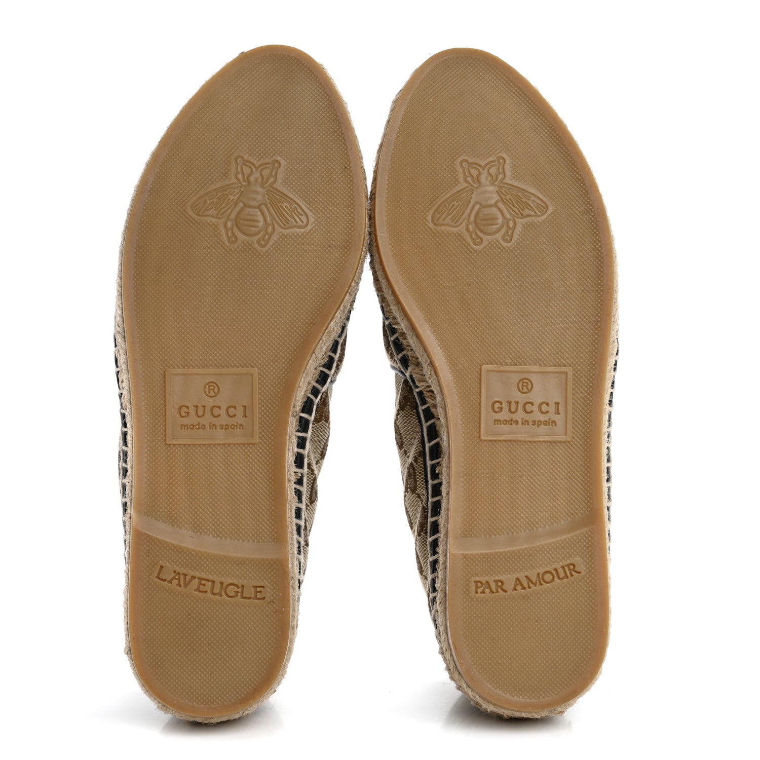 Gucci Monogram Matelasse Diagonal GG Marmont Espadrilles 35 Beige Ebony Black 7 of 14