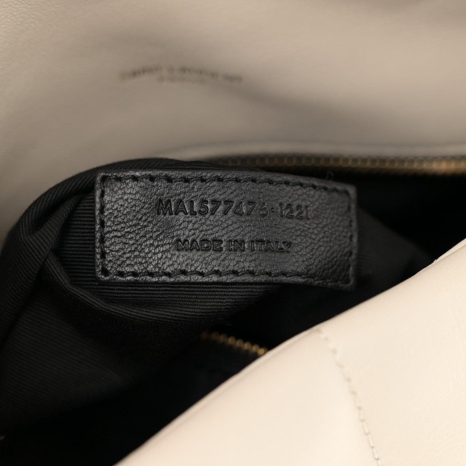 Saint Laurent Lambskin Quilted Small Loulou Puffer Monogram Chain Satchel Blanc Vintage 8 of 11