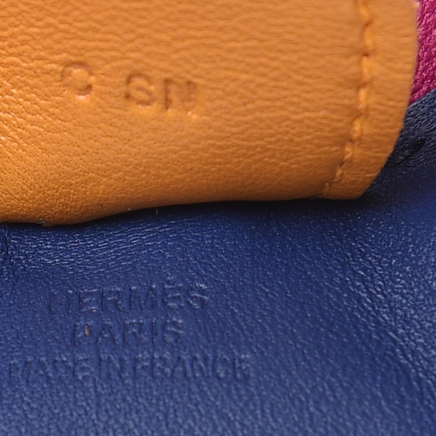 Hermes Milo Lambskin Grigri Rodeo Horse Bag Charm MM Bleu Saphir Rose Pourpre Naturel Bouton D'Or 3 of 3