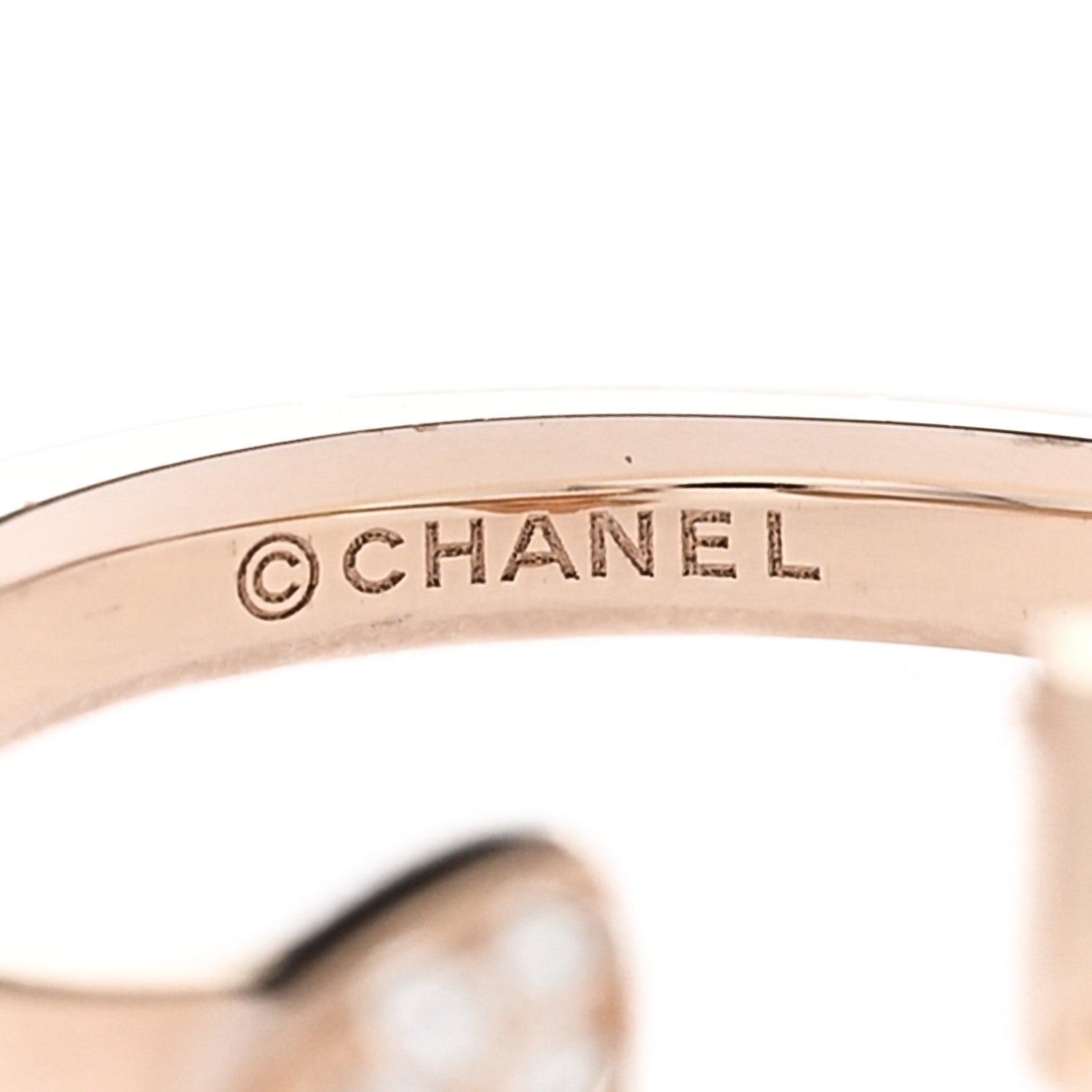Chanel 18K Beige Gold Diamond Extrait de No 5 Ring 52 6 4 of 6