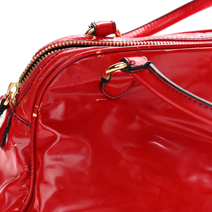 Valentino Garavani Patent Lacca Bow Bowling Bag Red 13 of 20