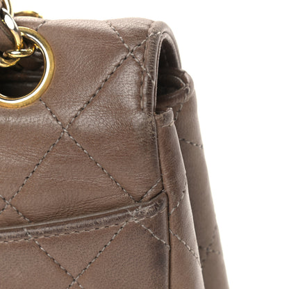 Chanel Lambskin Quilted Small Single Flap Dark Beige 17 of 19