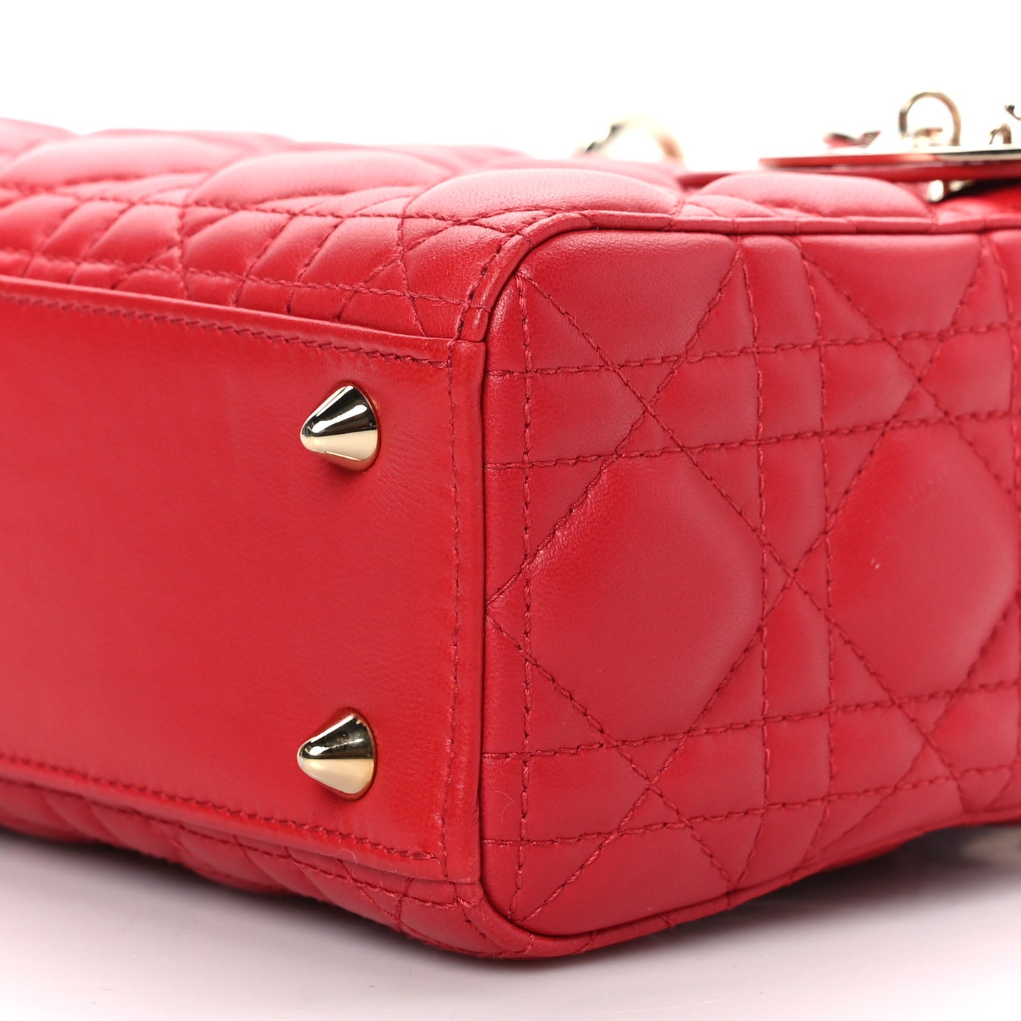 Lambskin Cannage Small My Lady Dior Red