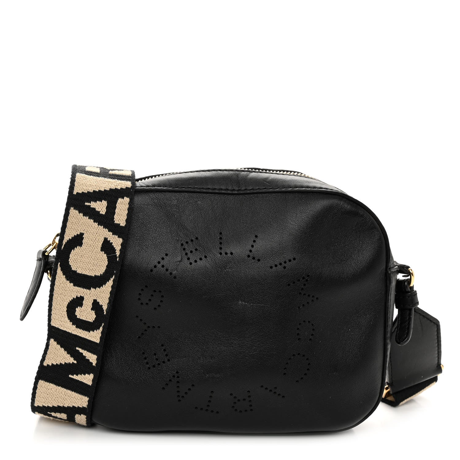 Stella McCartney Eco Alter Nappa Perforated Logo Mini Bag Black 1 of 9