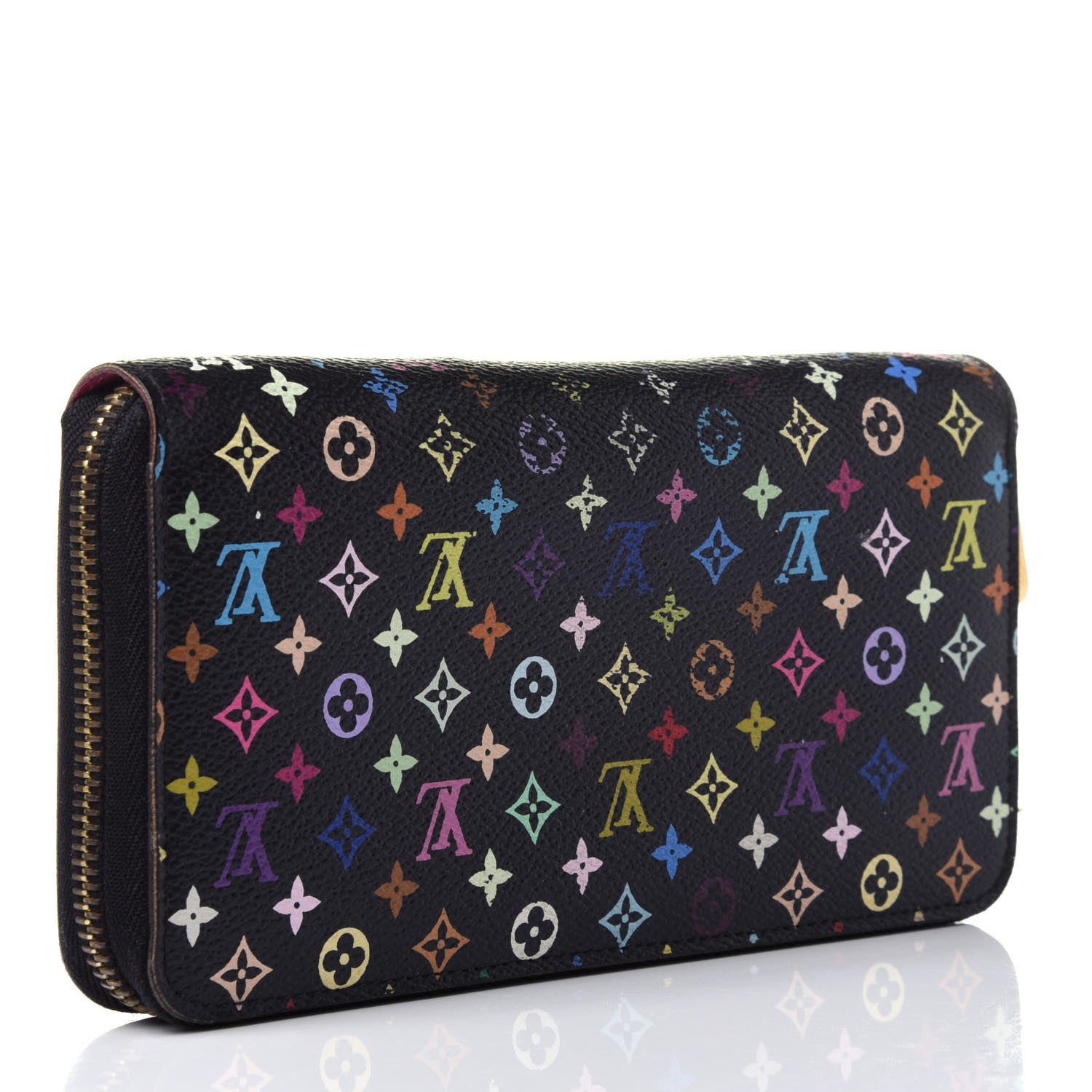 Louis Vuitton Monogram Multicolor Zippy Wallet Black Grenade 2 of 4