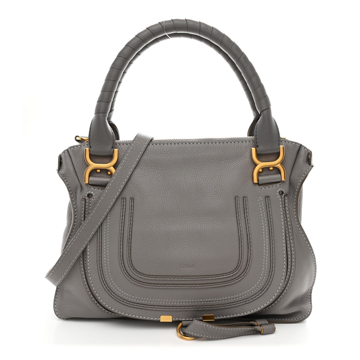 Chloe Calfskin Medium Marcie Satchel Cashmere Grey 1 of 12