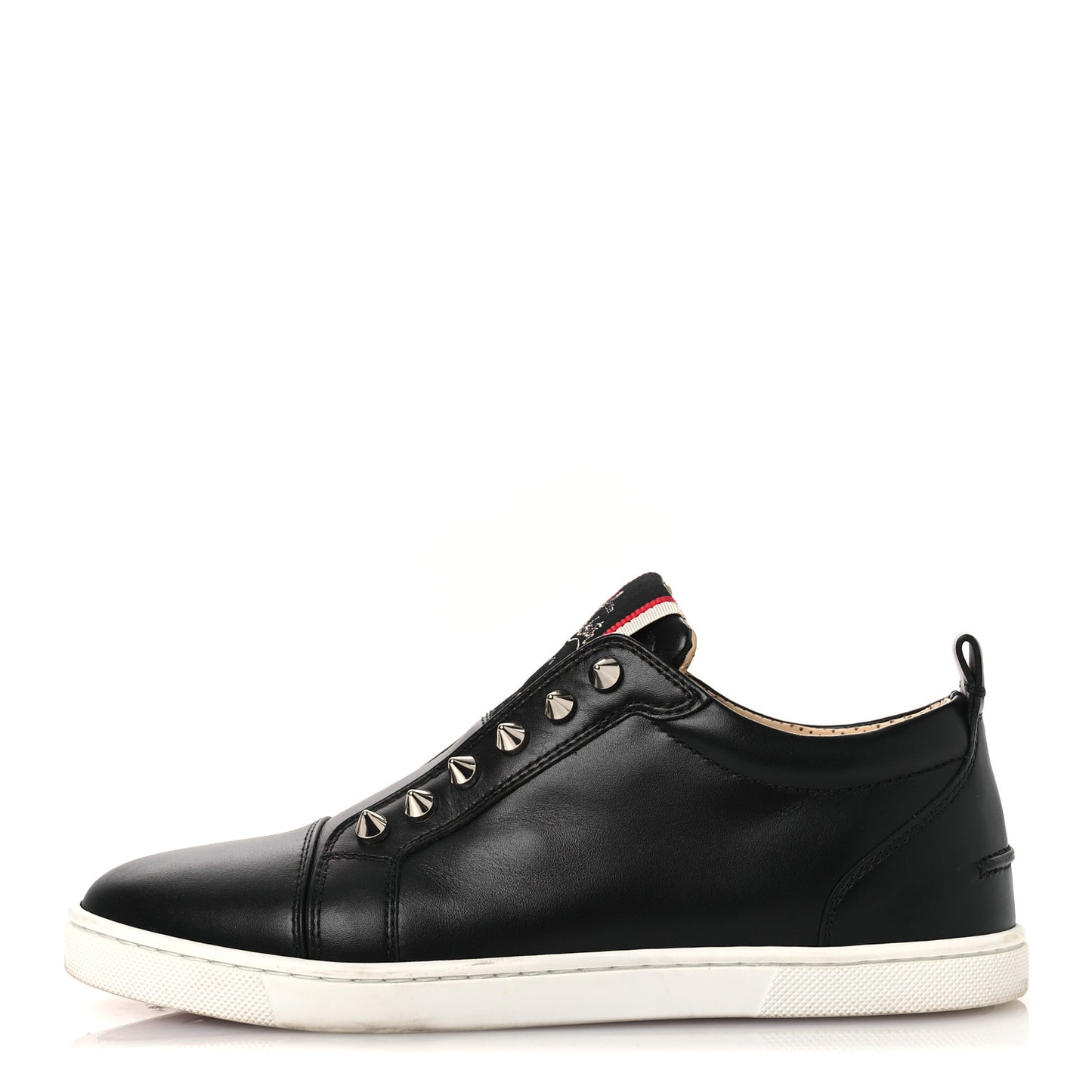 Calfskin Fique A Vontade Flat Sneakers 36 Black