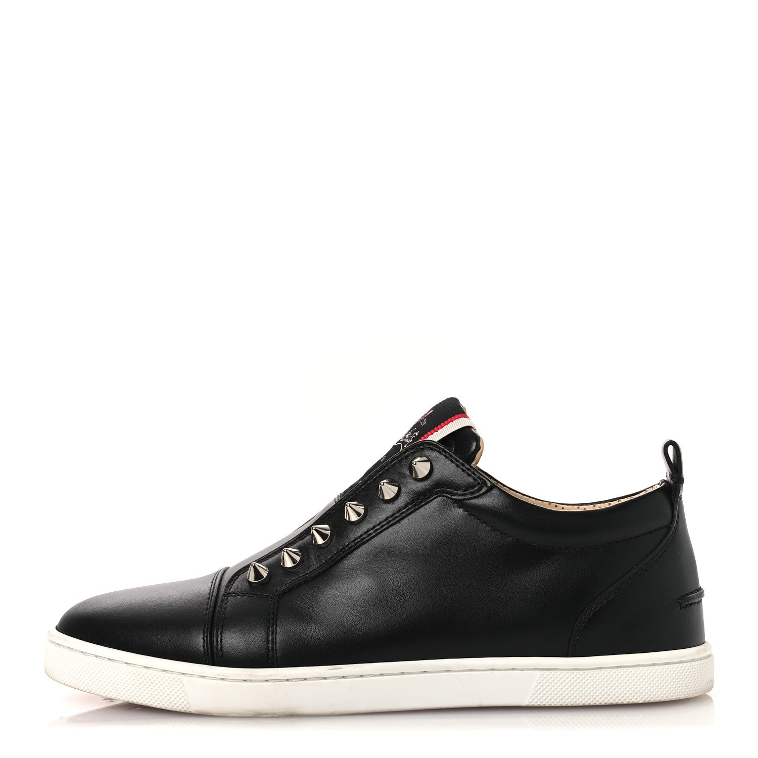 Christian Louboutin Calfskin Fique A Vontade Flat Sneakers 36 Black 1 of 13