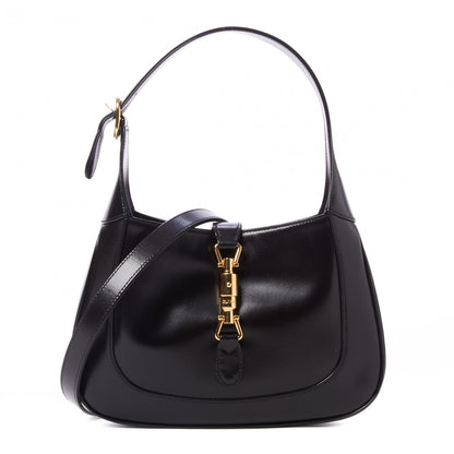 Gucci Boarded Dyana Lux Calfskin Small Jackie 1961 Hobo Black 1 of 9