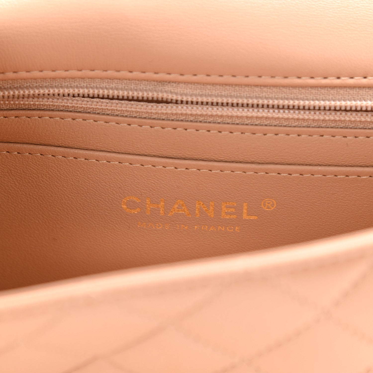 Chanel Lambskin Quilted Mini Top Handle Rectangular Flap Beige 6 of 11