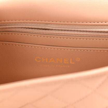Chanel Lambskin Quilted Mini Top Handle Rectangular Flap Beige 6 of 11
