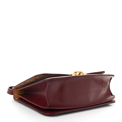 Bottega Veneta Calfskin Stamped Classic BV Bag Dark Red 4 of 10