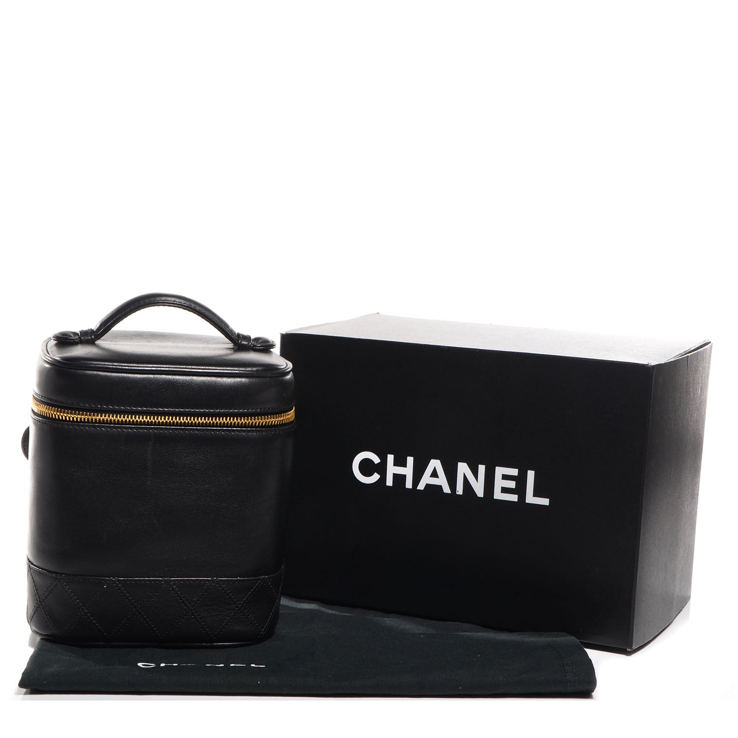 Chanel Lambskin Vanity Cosmetic Bag Black 5 of 8