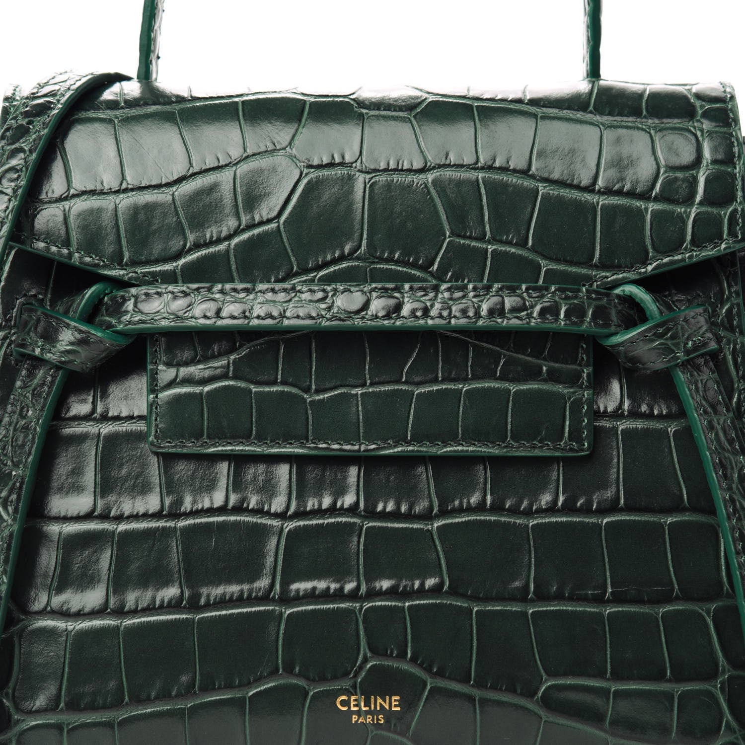 Celine Calfskin Crocodile Embossed Nano Belt Bag Amazone 10 of 10