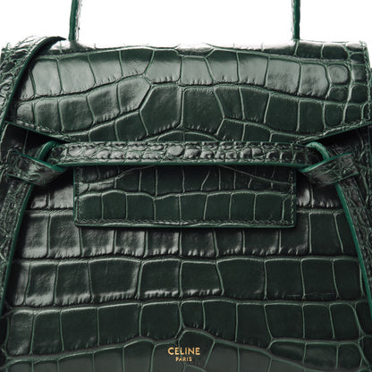 Celine Calfskin Crocodile Embossed Nano Belt Bag Amazone 10 of 10