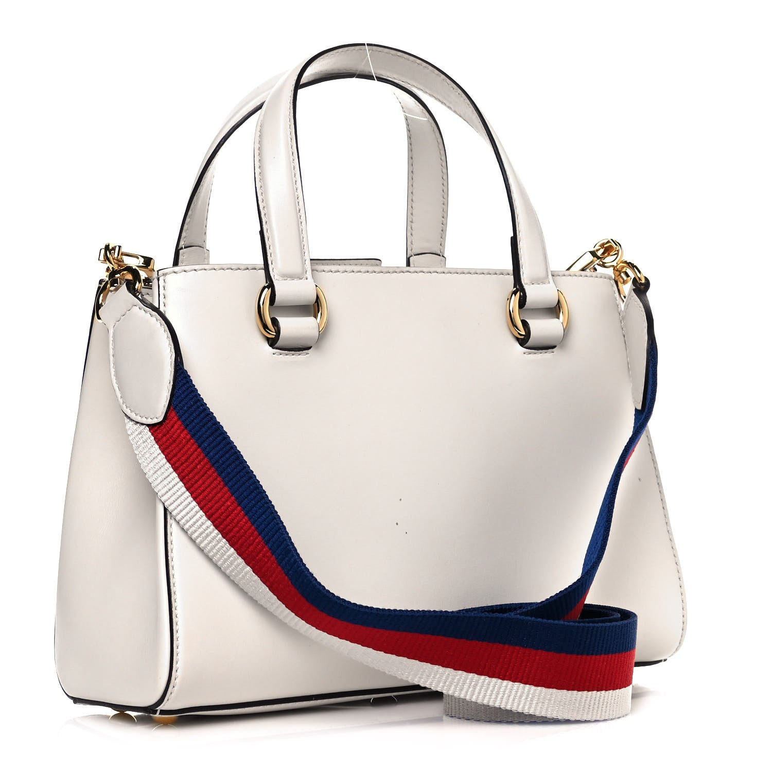 Gucci Calfskin Medium Sylvie Top Handle Tote White 3 of 14