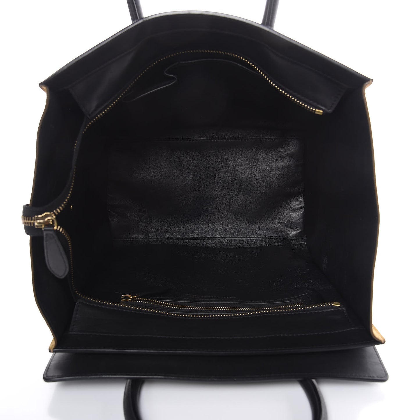 Satin Calfskin Suede Mini Tri-Color Luggage Beige