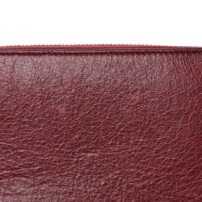 Balenciaga Agneau Classic Hardware Continental Zip Around Wallet Rouge Cerise 10 of 11