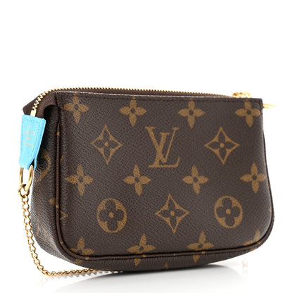 Louis Vuitton Monogram 2022 Christmas Animation Tokyo Mini Pochette Accessories Blue 3 of 8
