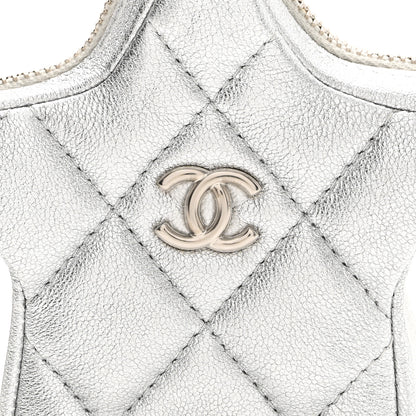 Chanel Metallic Lambskin Walk Of Fame Star Clip On Coin Purse Silver 9 of 9